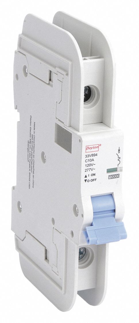 DAYTON, 10 A Amps, 48V DC, IEC Miniature Circuit Breaker