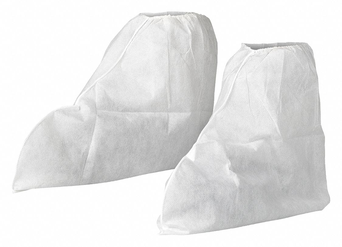 BOOT COVERS, WHITE, SMMMS POLYPROPYLENE, UNIVERSAL, 13 IN H, A20