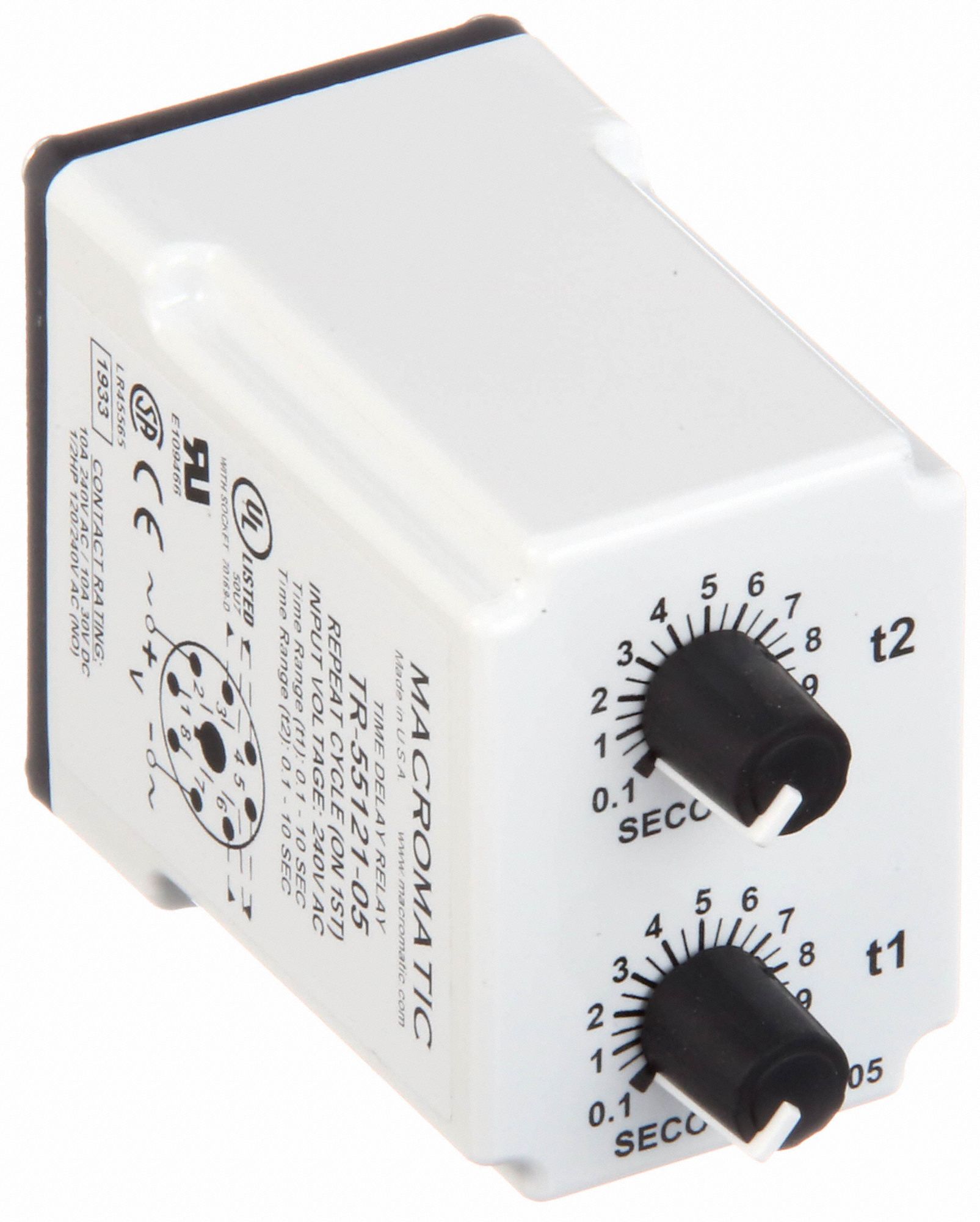 MACROMATIC Single Function Time Delay Relay 8 Pins Relay