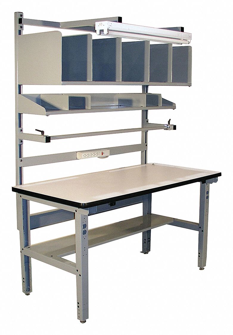 PROLINE Packing Table, Laminate Tabletop Material, Overall LxWxH 60 in x 34 in x 84 in 33VC40