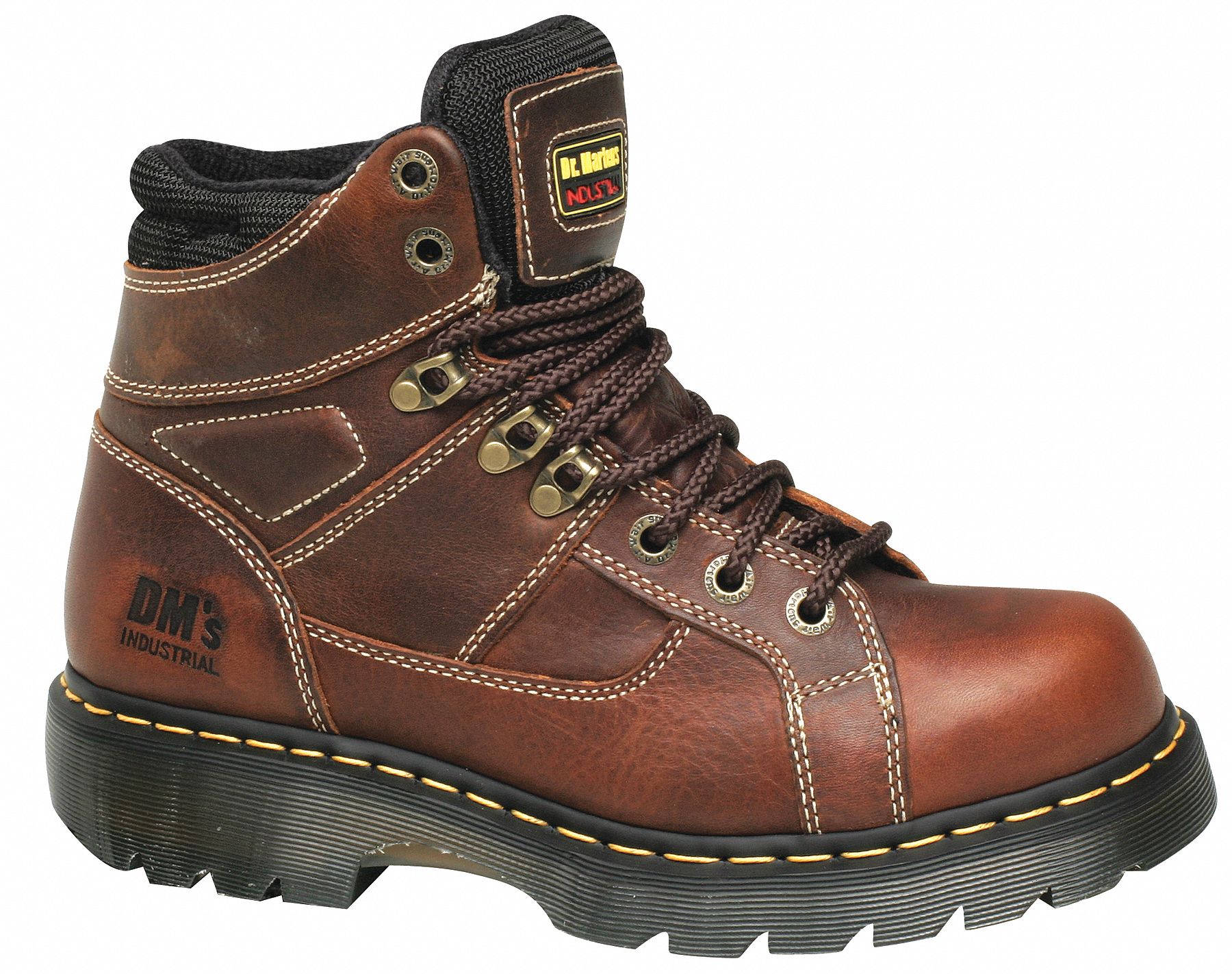 DR. MARTENS 6 in Work Boot, 7, Extra Wide, Men's, Brown, Steel Toe Type ...