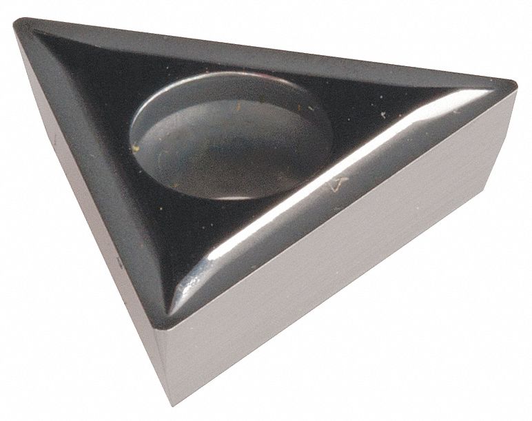 Triangle Turning Insert: 1/4 in Inscribed Circle, Neutral, UEN Chip-Breaker, TiN, TPGH Insert