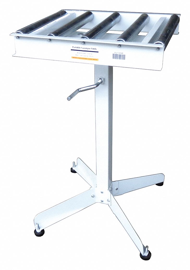 MATERIAL SUPPORT TABLE, 14 11/16 IN OVERALL W, 26½ IN MIN. H, 43½ IN MAX. H