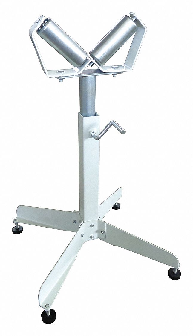 MATERIAL SUPPORT STAND, 16¾ IN OVERALL W, 28 IN MIN. H, 45 IN MAX. H, STEEL