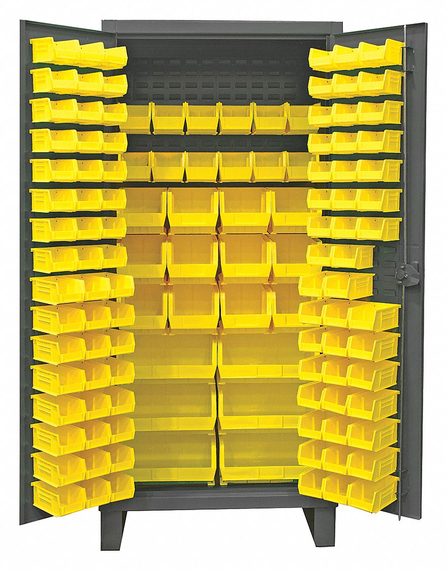 DURHAM MFG Bin Cabinet: 36 in x 24 in 78 in, 0 Shelves, 126 Bins ...