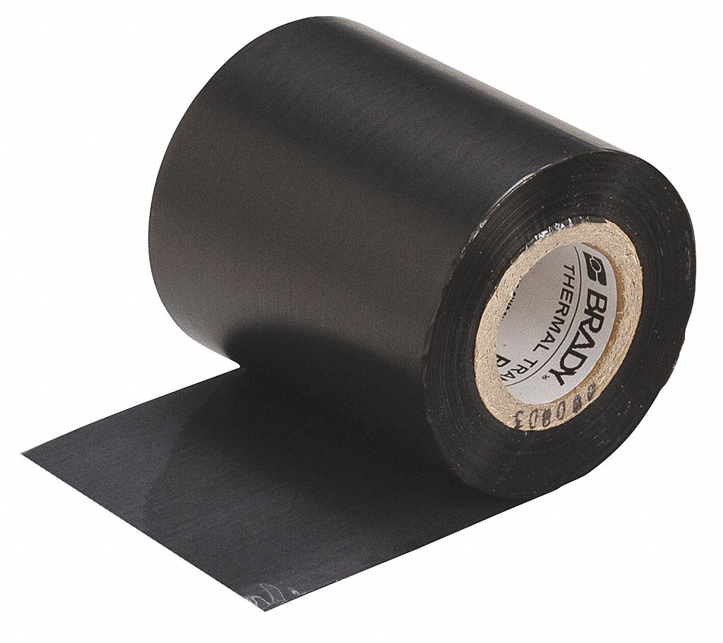 Single-Color Printer Ribbon: 2 11/32 in x 500 ft, Black, Wax/Resin, R4300