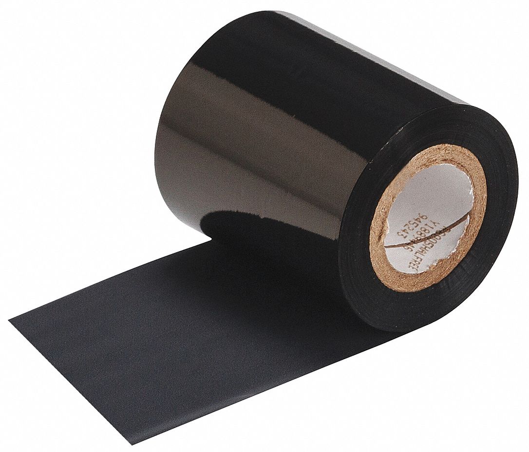 Single-Color Printer Ribbon: 2 3/8 in x 500 ft, Black, Resin, R6000