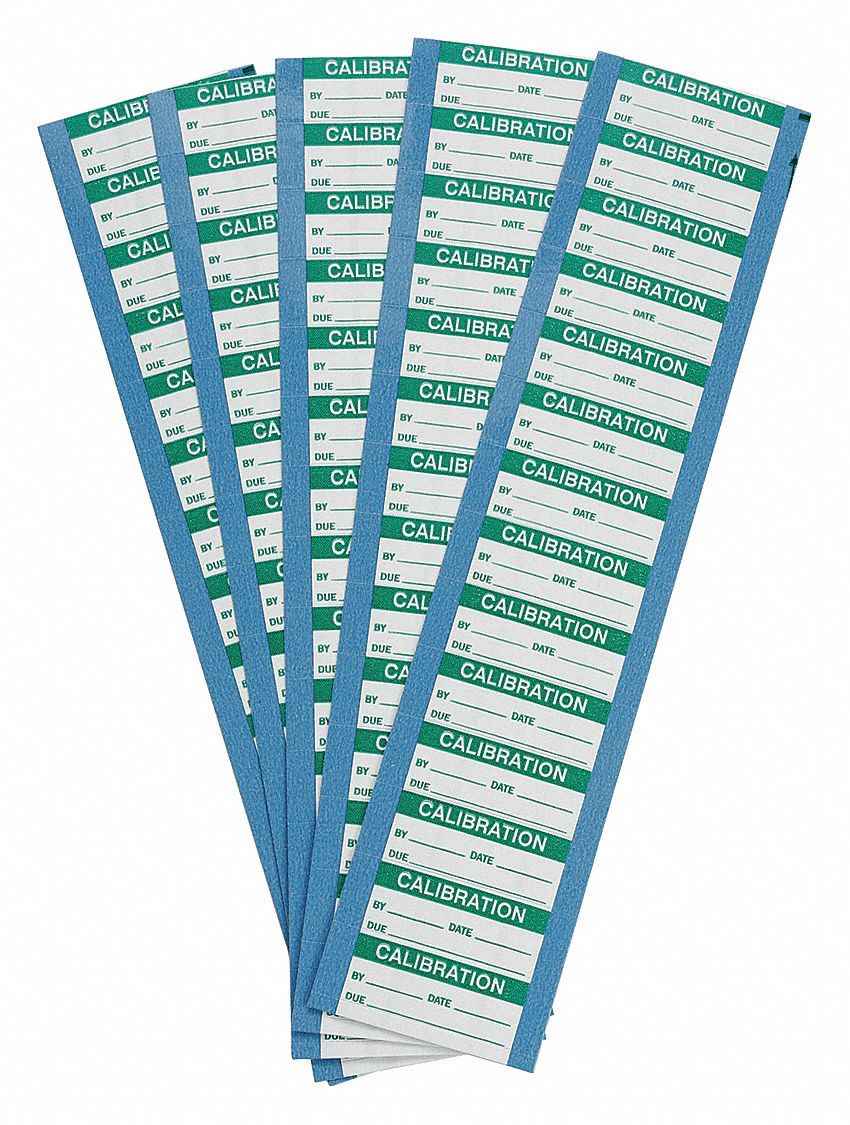 CALIBRATION LABEL,5/8"H,1-1/2"W,PK70