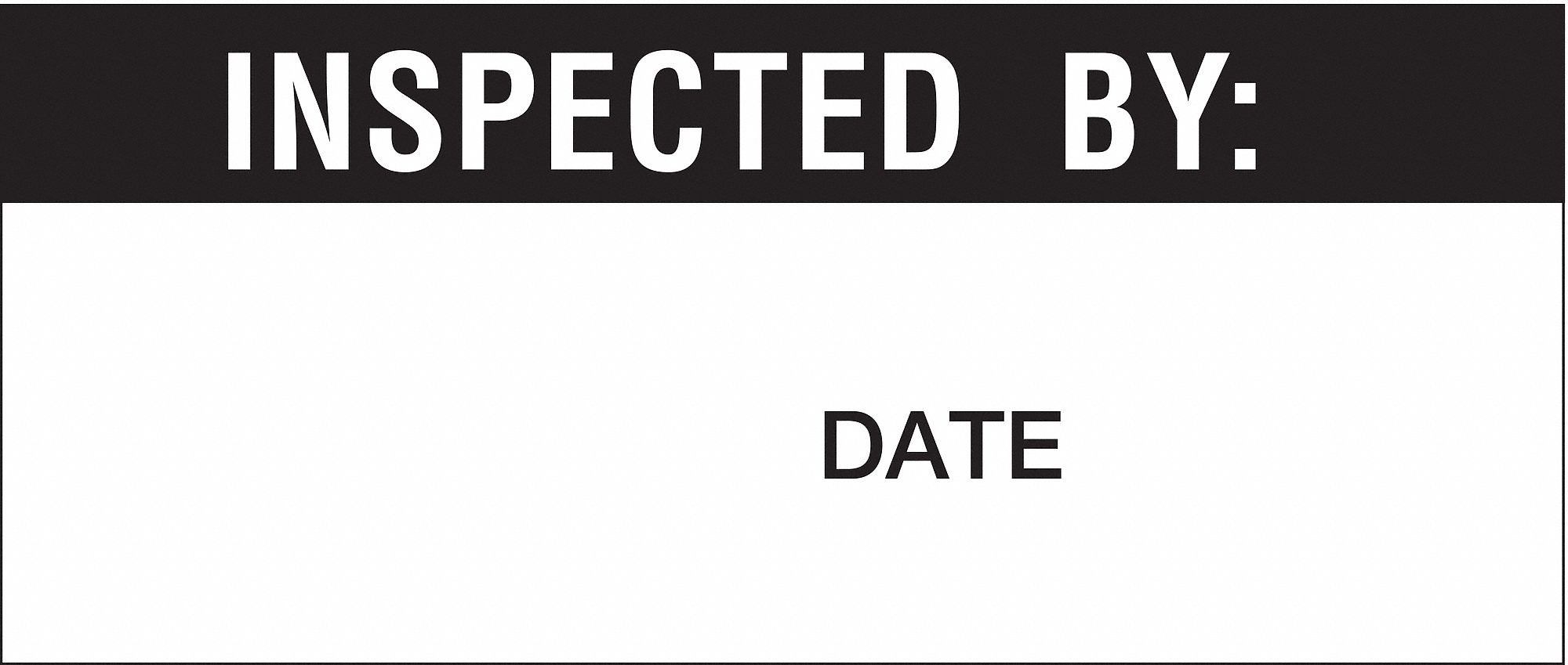 Inspection Label: 1 1/2 in Wd, 5/8 in Ht, White, Rectangle, Matte, Vinyl Cloth, Indoor, 70 PK