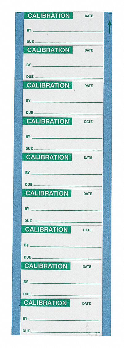 33VG77 - Calibration Label 1 H 2-1/4 W PK9