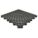 INTERLOCKING DRAINAGE MAT TILE, 18 X 18 IN, GRIT, BLACK, 10 PK