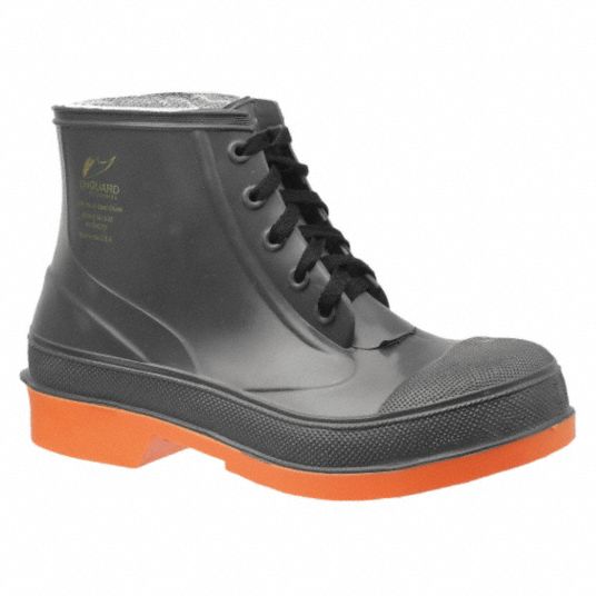 (PR)/Steel Heel/Oil-Resistant 33VM61|8798100 Defined Toe/Waterproof, Boot Grainger - Sole/Puncture-Resistant Rubber - PVC,