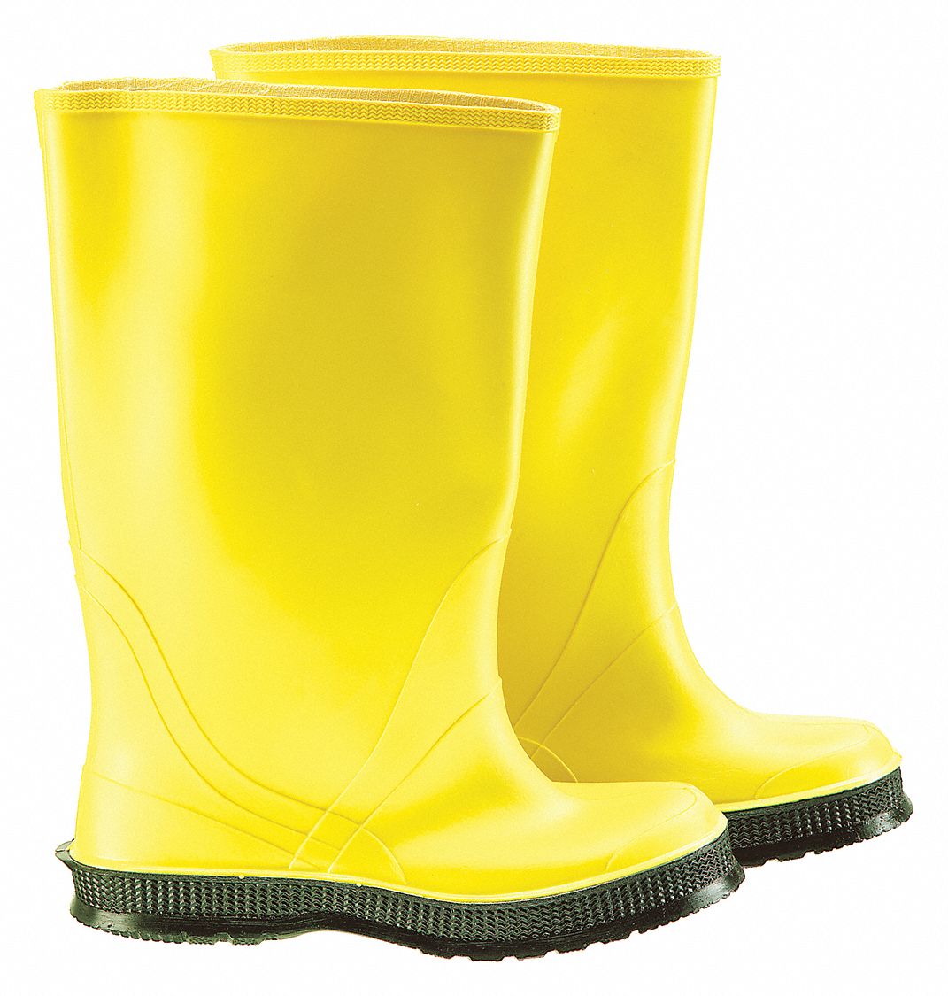 Overboots,11,PVC,Cleated,17inH,Yellow,PR - Grainger