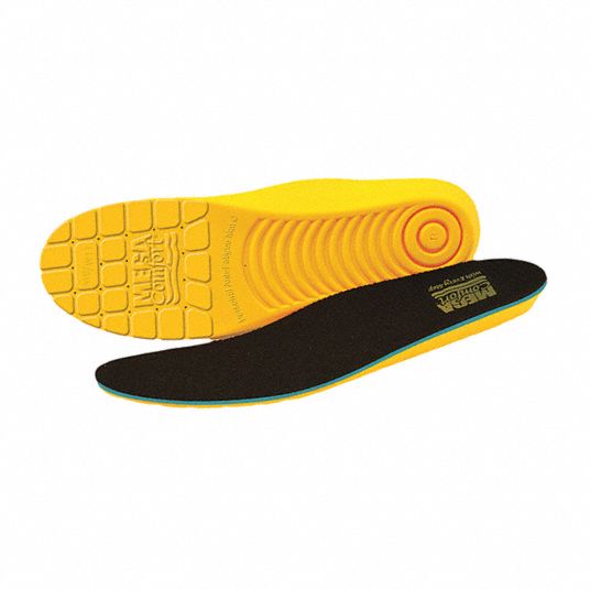 Megacomfort Anti Fatigue Molded Insole Unisex Mens 10 Womens 12 Yellowblack 1 Pr 7412