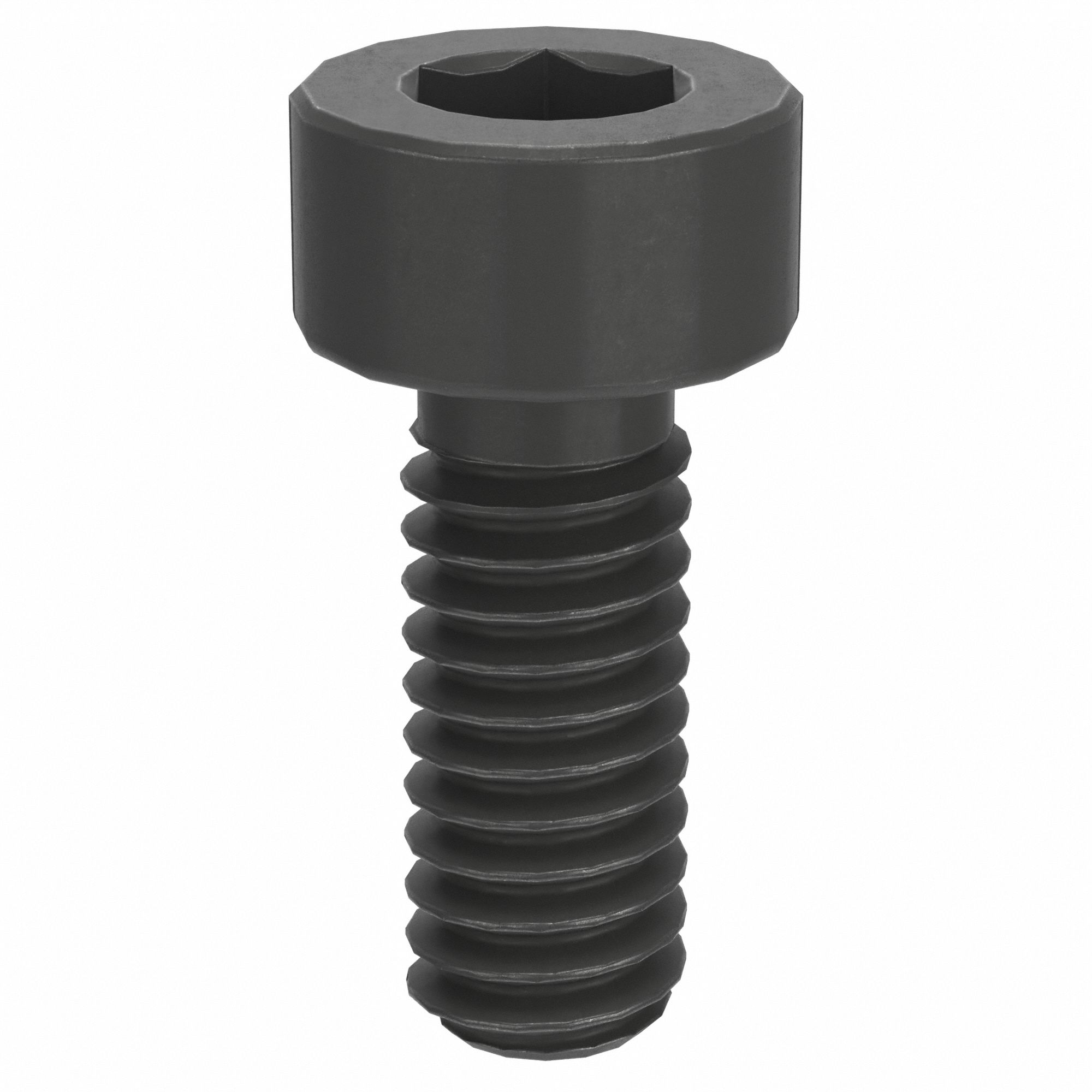 Socket Head Cap Screw: #1-72 Thread Size, 3/16 in Lg, Std, Black Oxide, Alloy Steel, 100 PK