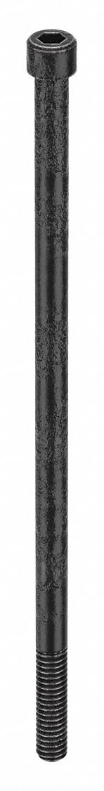 Socket Head Cap Screw: 1/4"-20 Thread Size, 6 in Lg, Std, Black Oxide, Alloy Steel, 10 PK
