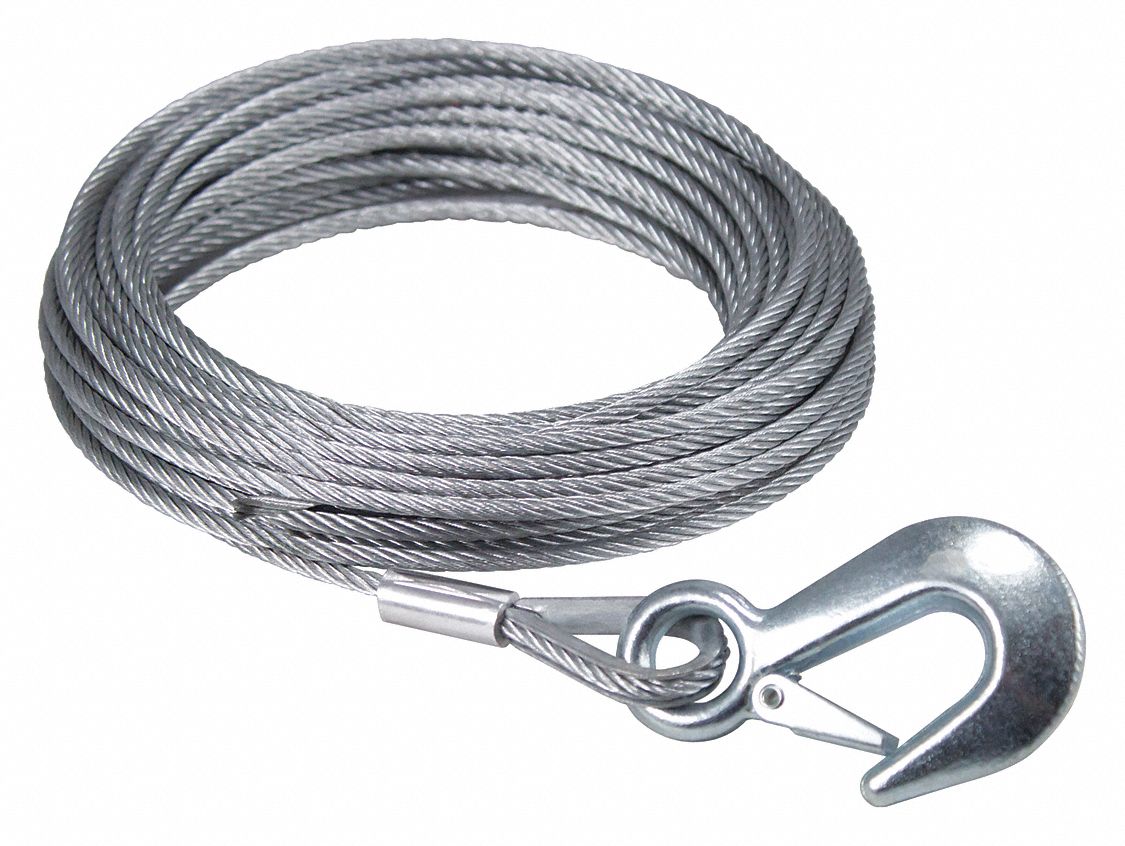 33W129 - 50 - ft X 3/16In Cable  Hook