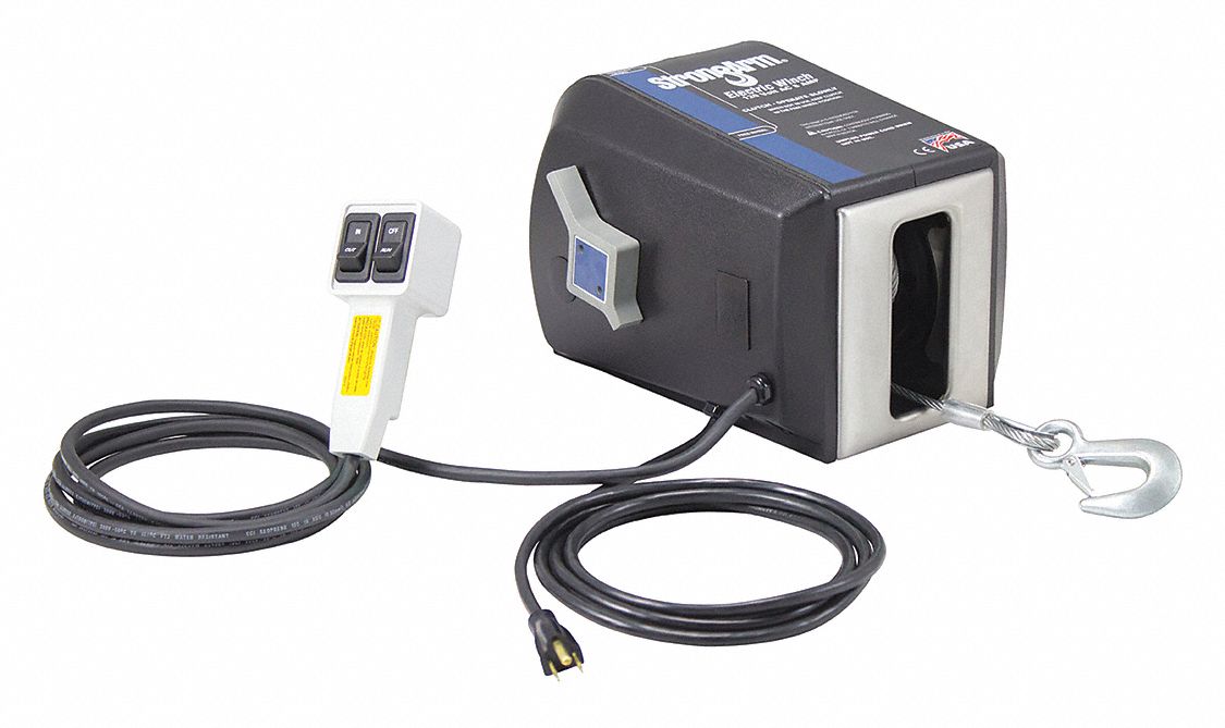 Electric Winch 1.0 HP 115VAC Overall 8 H