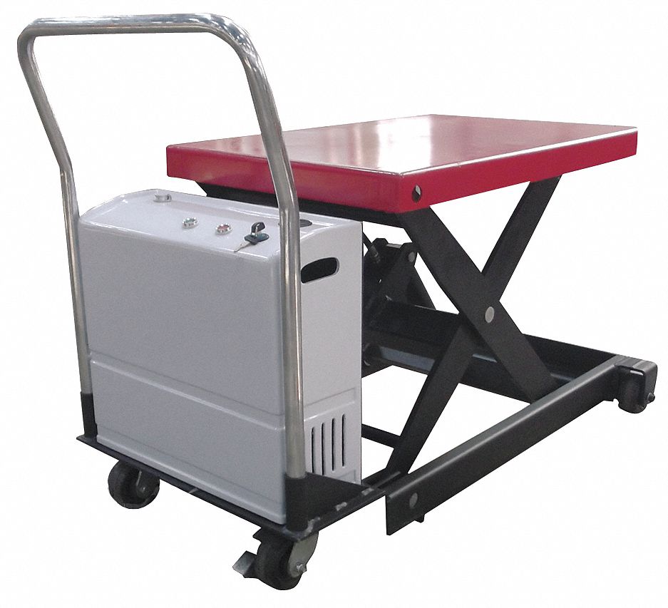 Mobile Scissor Lift Table,  1000 lb Load Capacity,  32 in Lifting Height Max.