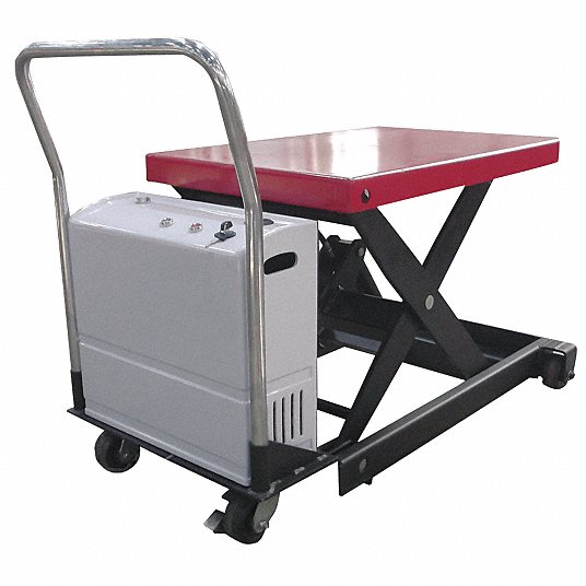 Mobile Scissor Lift Table,  1000 lb Load Capacity,  32 in Lifting Height Max.