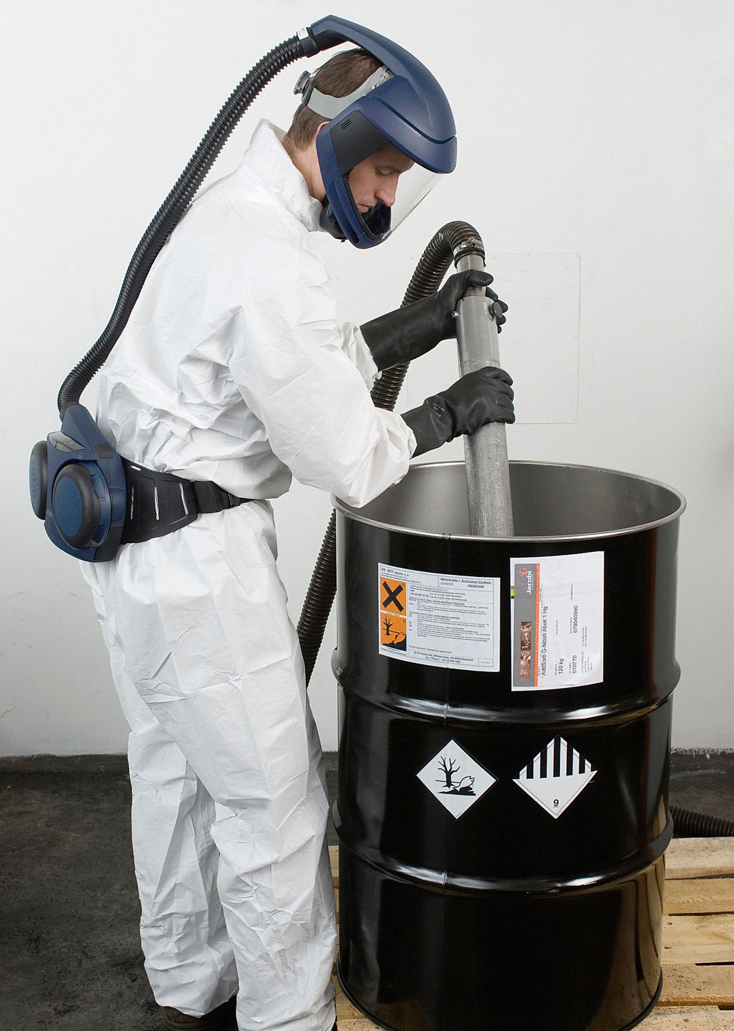 SUNDSTROM SAFETY Powered Air Purifying Respirator Hood, Universal, Blue