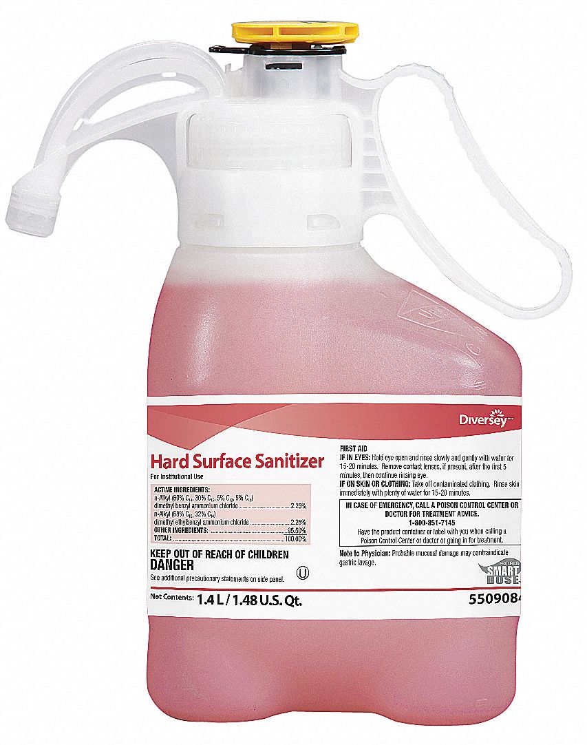 DIVERSEY Sanitizer For Use With SmartDose Chemical Dispenser, 2 PK