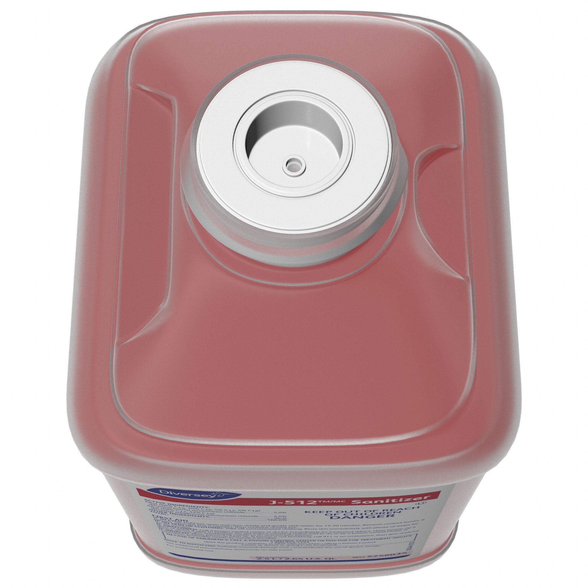 DIVERSEY Sanitizer Concentrate: J-512, Fits J-Fill Dispenser Series, 2. ...