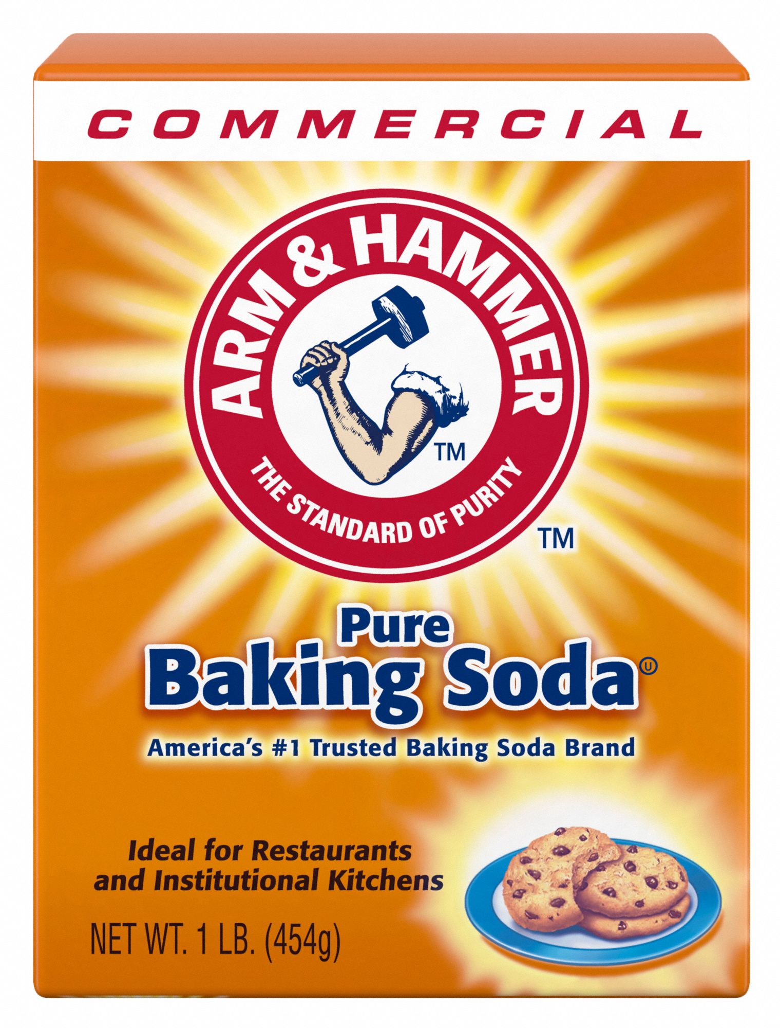 Baking Soda: Box, 1 lb Container Size, Powder, Ready to Use, Unscented, 24 PK