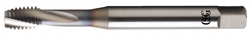 Spiral Flute Tap: 7/16"-20 Thread Size, 9/16 in Thread Lg, 3 29/32 in Overall Lg, Bottoming