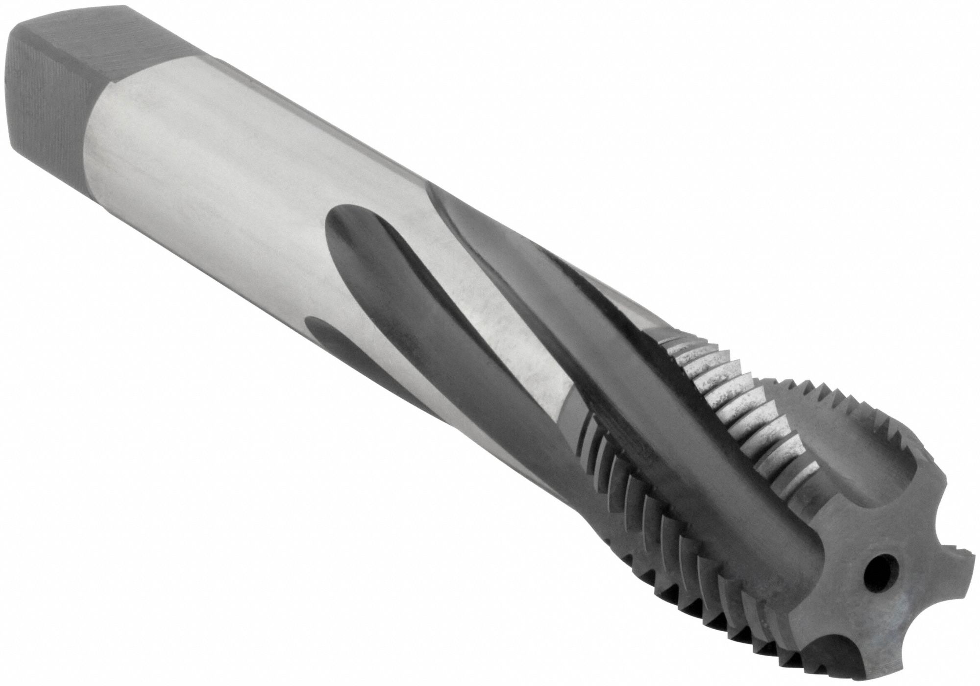 Spiral Flute Tap: 9/16"-18 Thread Size, 5/8 in Thread Lg, 3 29/32 in Overall Lg, Right Hand