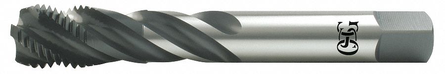 Spiral Flute Tap: 9/16"-18 Thread Size, 5/8 in Thread Lg, 3 29/32 in Overall Lg, Right Hand