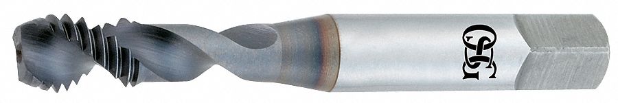 Spiral Flute Tap: M8x1.25 Thread Size, 10.00 mm Thread Lg, 69.00 mm Overall Lg, Modified Bottom