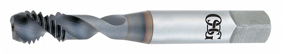 Spiral Flute Tap: M5x0.8 Thread Size, 6.00 mm Thread Lg, 60.00 mm Overall Lg, Modified Bottom