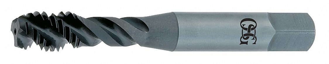 Spiral Flute Tap: 7/16"-20 Thread Size, 9/16 in Thread Lg, 3 1/8 in Overall Lg, Right Hand, H7