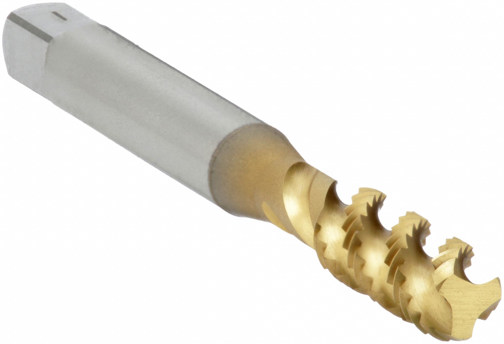 Spiral Flute Tap: #12-24 Thread Size, 15/16 in Thread Lg, 2 3/8 in Overall Lg, Bottoming