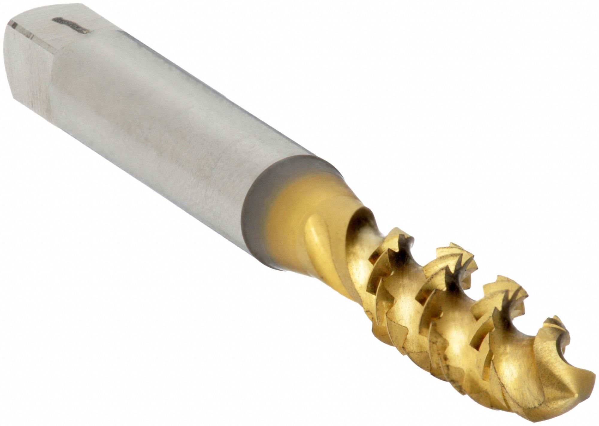 Spiral Flute Tap: 1/4"-20 Thread Size, 5/8 in Thread Lg, 2 1/2 in Overall Lg, Plug, Right Hand