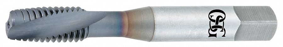Spiral Flute Tap: M8x1.25 Thread Size, 15.00 mm Thread Lg, 69.00 mm Overall Lg, Plug, Right Hand