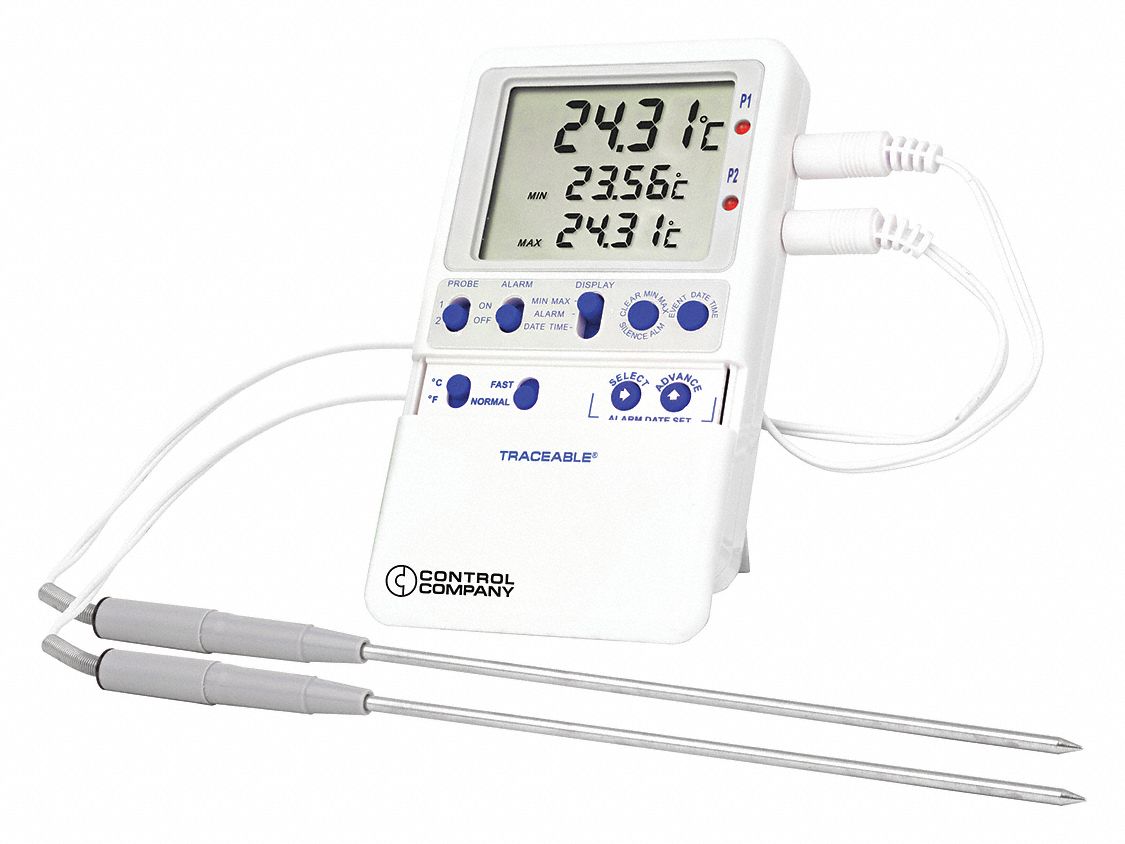 CONTROL COMPANY Thermistor Thermometer, LED 33Y6874338 Grainger