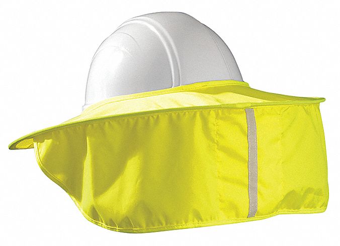 CONDOR, Hi-Visibility Yellow, Cotton, Visor with Neck Shade