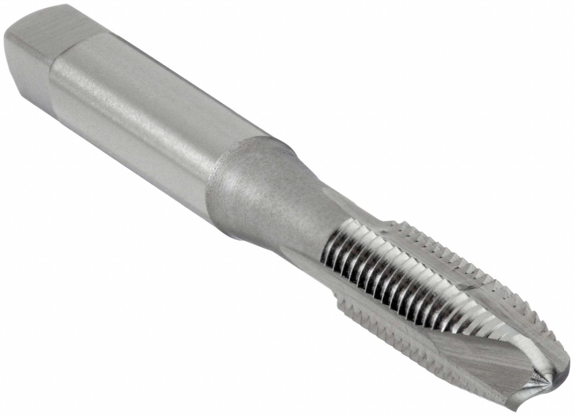 Spiral Point Tap: 1/8"-27 Thread Size, 3/4 in Thread Lg, 2 1/8 in Overall Lg, Plug, Left Hand
