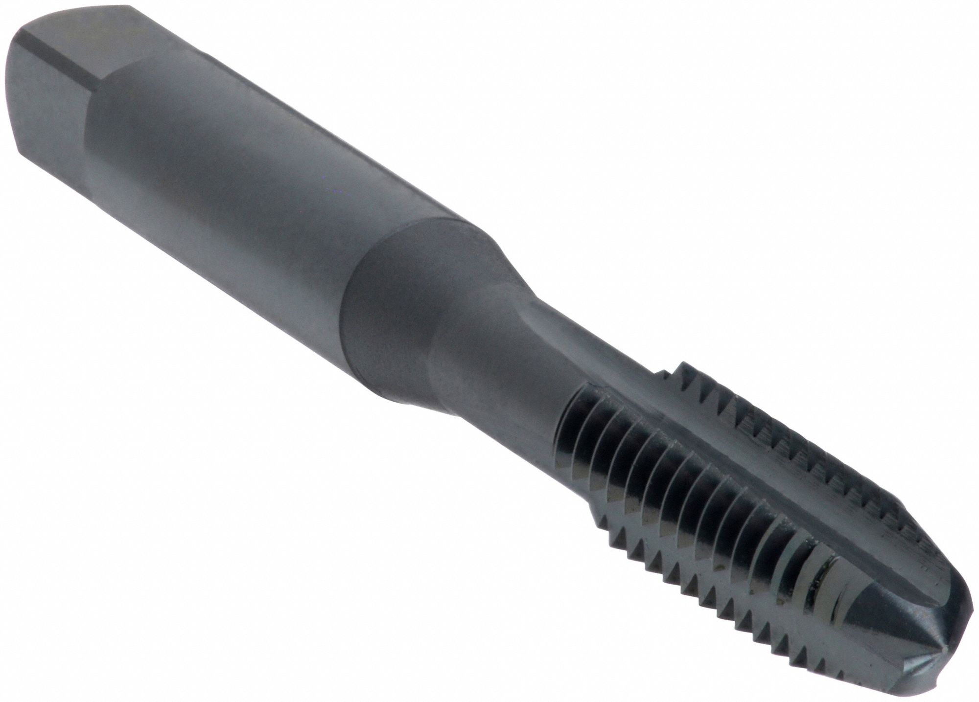 Straight Flute Tap: #10-32 Thread Size, 9/16 in Thread Lg, 2 11/32 in Overall Lg, Plug, 3 Flutes