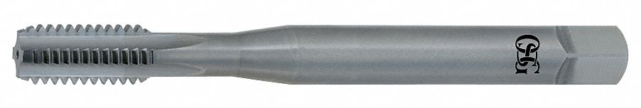 Straight Flute Tap: #10-24 Thread Size, 7/16 in Thread Lg, 2 3/4 in Overall Lg, Bottoming