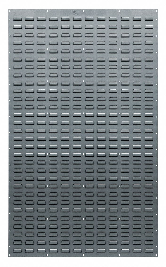 LOUVERED PANEL, 61 IN X 36 IN X ½ IN, 1 SIDE, GREY