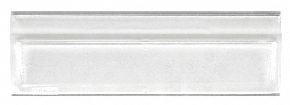 Bin Window: 11 in x 3 in, For 11 in Bin Wd, Clear, Plastic