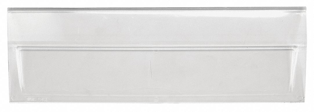 Bin Window: 16 in x 5 1/4 in, For 16 3/4 in Bin Wd, Clear, Plastic
