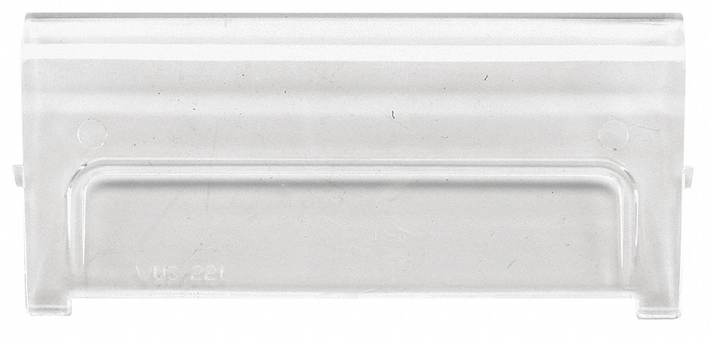 Bin Window: 10 1/4 in x 4 3/4 in, For 10 in Bin Wd, Clear, Plastic