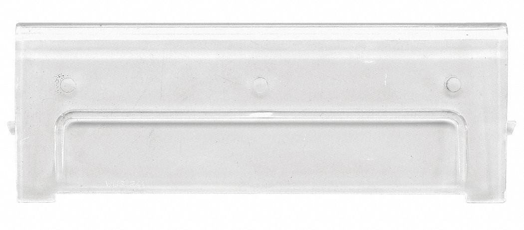 Bin Window: 8 1/2 in x 4 1/2 in, For 6 3/4 in Bin Wd, Clear, Plastic