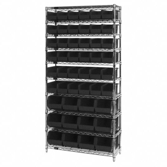 QUANTUM STORAGE SYSTEMS, 36 in x 14 in x 74 in, 1 Sided, Bin Shelving ...