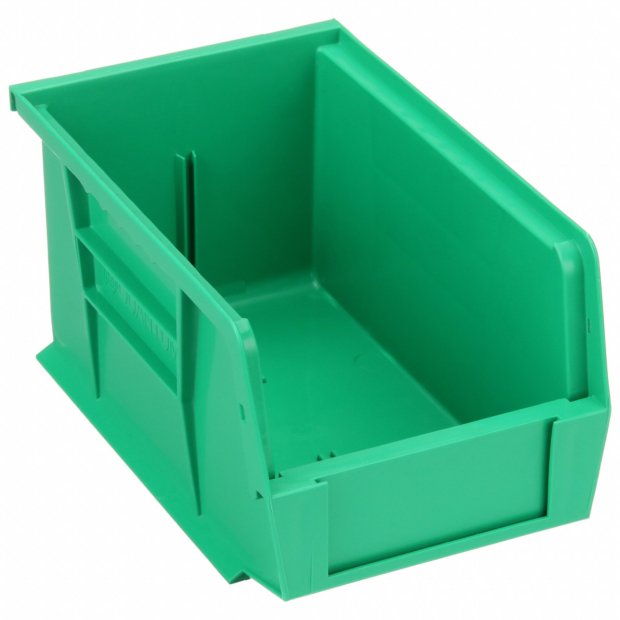 Hang and Stack Bin: 6 in x 9 1/4 in x 5 in, Green, Label Holder Included