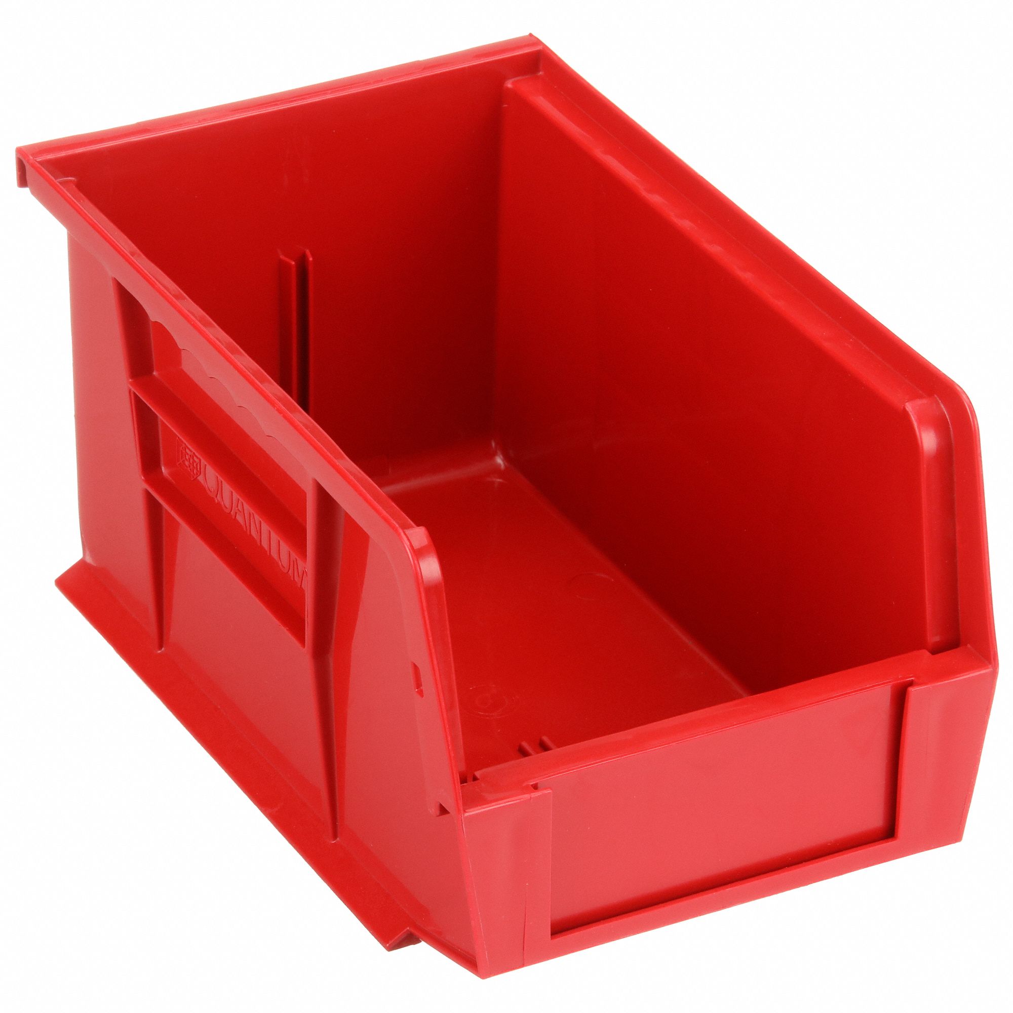 Hang and Stack Bin: 6 in x 9 1/4 in x 5 in, Red, Label Holder Included